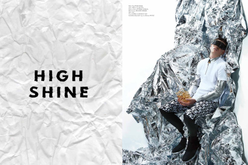 HIGH SHINE // NO TOFU MAGAZINE PHOTOGRAPHER: TANYA KECHICHIANSTYLIST: TOYO TSUCHIYA @LVA ARTISTSGROO