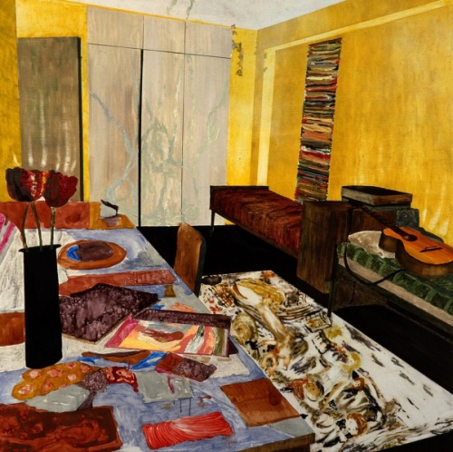The Room of the Boys     -     Karin Mamma Andersson ,2002Swedish, b.1962- acrylic and oil on panel,