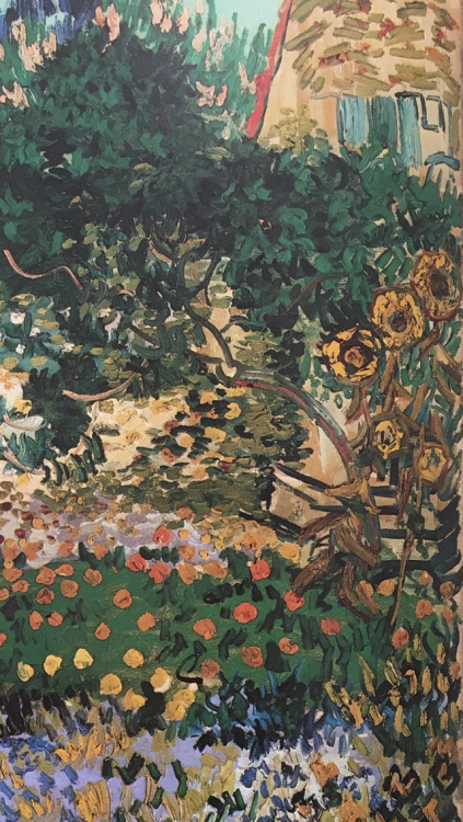 inkstainedleaves:Vincent van Gogh, Flowering Garden (details)