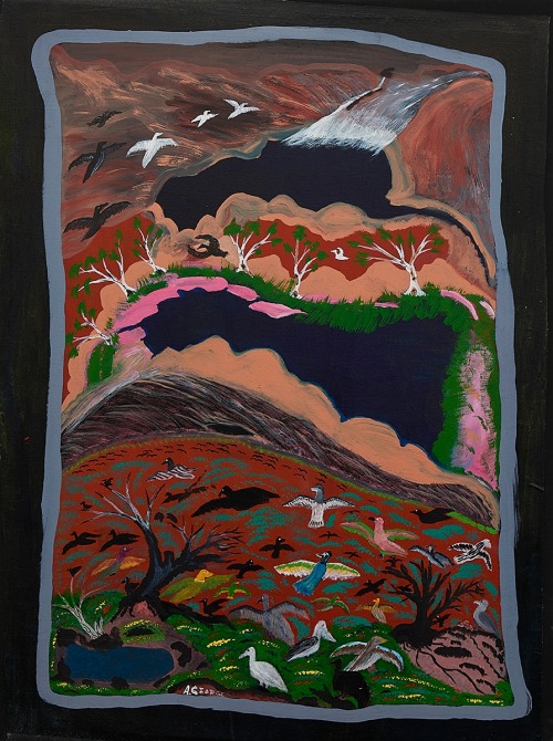 Angelina GeorgeWater Fall (Urapunga), 1996Acrylic on canvas