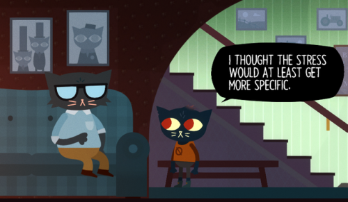 ijustwannabeadragon:Night in the Woods - Mae Borowski & Dad Borowskialittletooreal.png