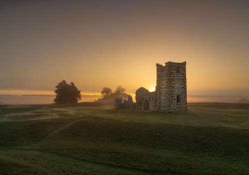 Isolation at Dawn by Anthony White Knowlton Church Built on a Neolithic henge. An image taken in Oct