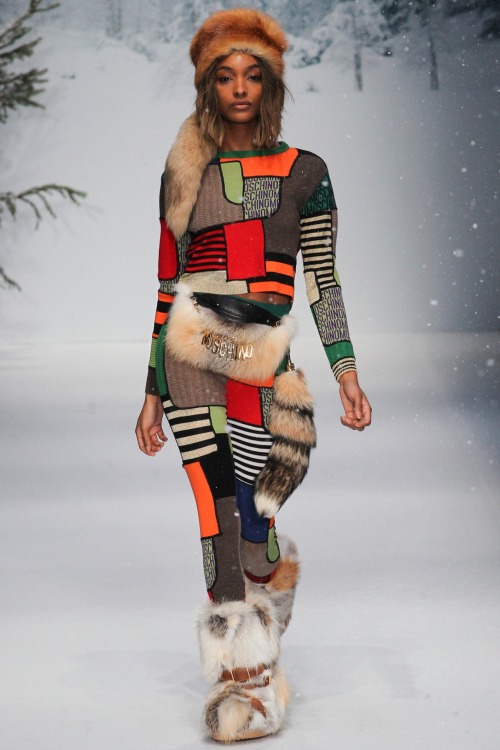 blackfashionstars:  Jourdan Dunn for Moschino F/W 2015 Menswear