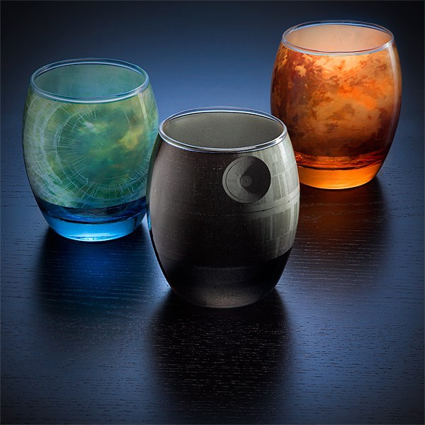 laughingsquid:  A Beautiful Glassware Set Based on Planets, a Moon and a Space Station