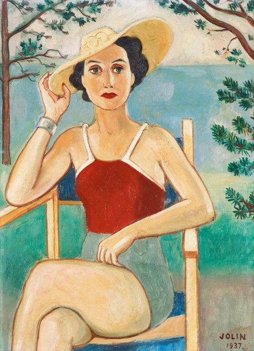 zeezrom:Einar Jolin (Sweden 1890-1976)Clo in a Bathing Suit (1937)