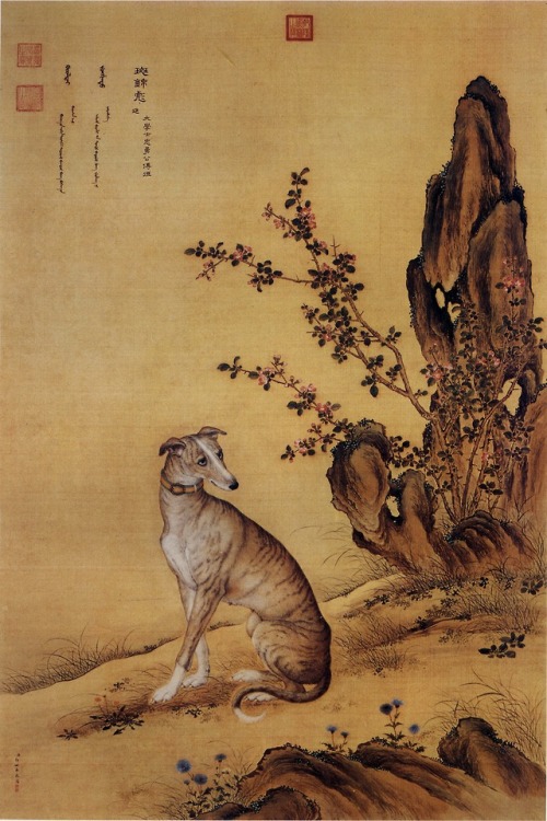 livesunique:新年快乐 ,  Xīn Nián Kuài Lè ,  Happy New Year ! “Ten Prized Dogs” series of silk scroll pai