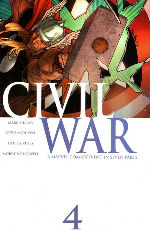 Civil War #1-7 covers by Steve McNiven, Dexter Vines and Morry Hollowell.If you want to read the e