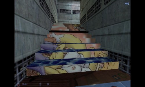 so i’m playing a glitch version of half-life via a texture/entity randomizer mod and i came across these staircases with hot agumon/renamon porn niceeeeeeee