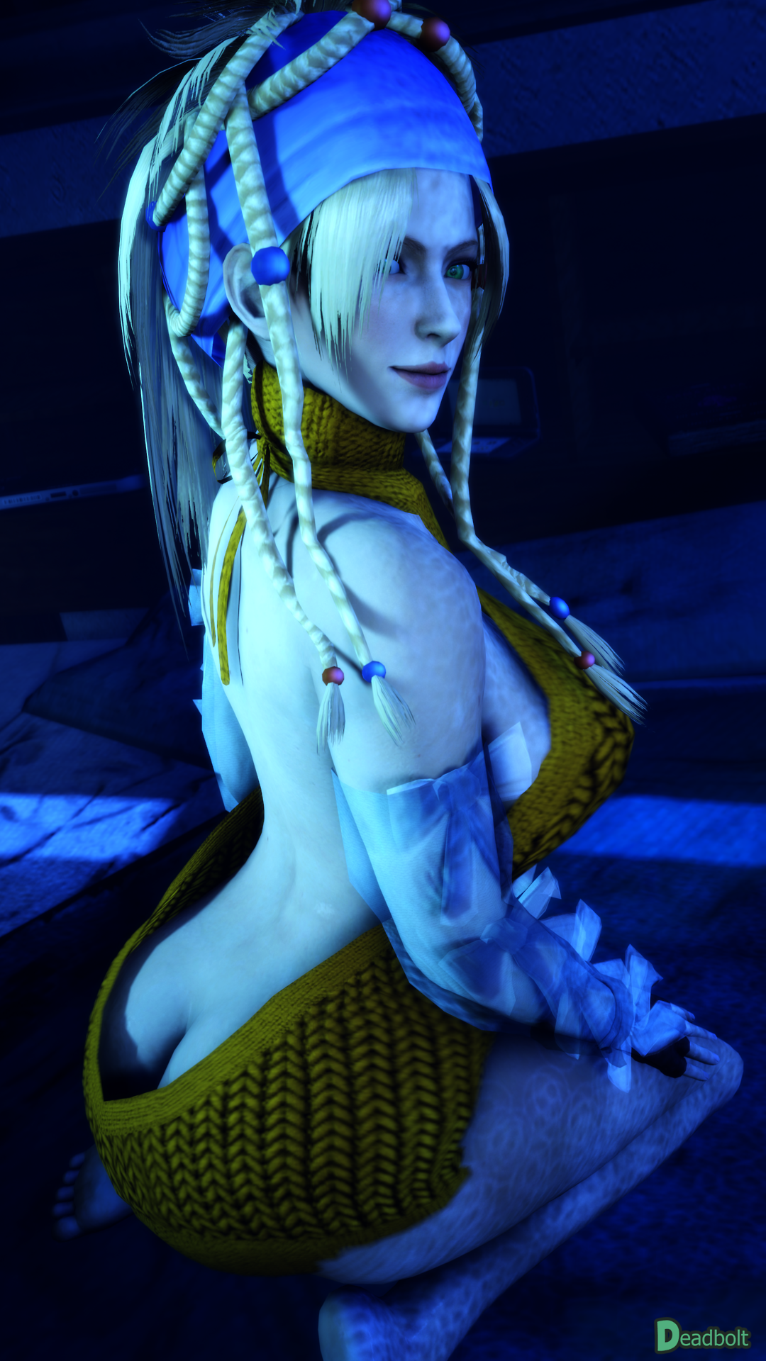 Rikku the Virgin Killer. Was quite a pain trying to fit her into it, but the payout