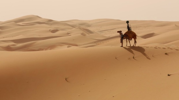 Google has deployed camels to help create a “street view” of the Liwa Desert
