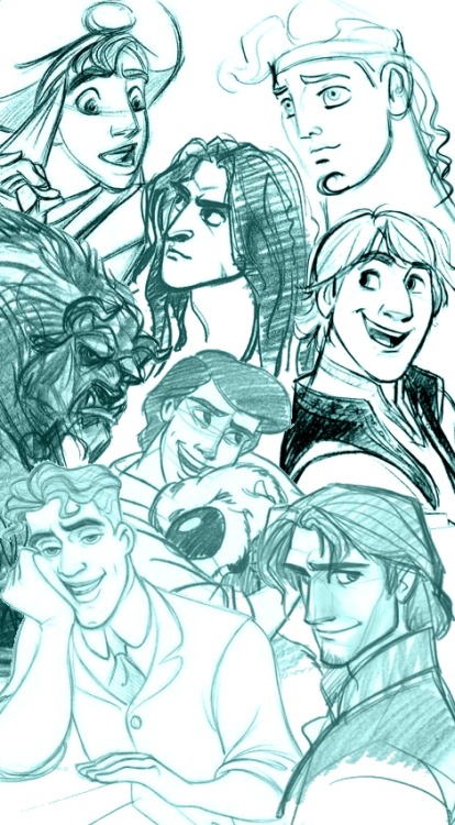 New phone wallpaper, featuring animation of some of my favorite Disney princes/heroes of the Renaiss