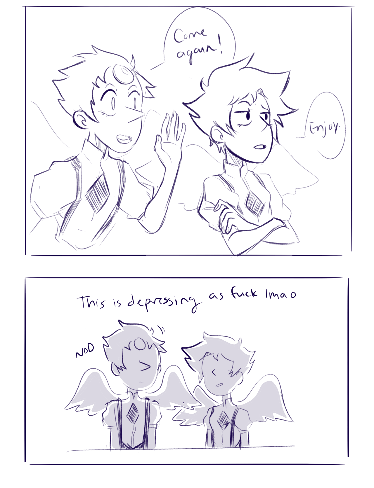 little-doodles-of-heaven:  casually slides in some not so pure angels for this au