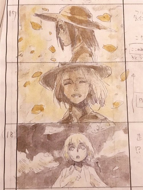 snknews: Storyboards for SnK Season 3 Ending “Requiem der Morgenröte”/“暁の鎮魂歌” Shared by Director Tachibana Masaki Tachibana Masaki, who directed and storyboarded the SnK Season 3 ED, has shared a few pages of his storyboard for the