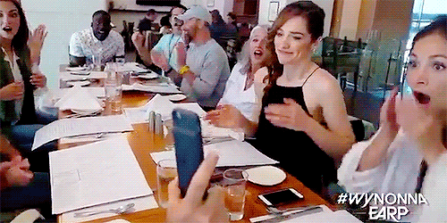 haughtwavers:See the cast of #WynonnaEarp hear the big news for the first time! - @WynonnaEarp