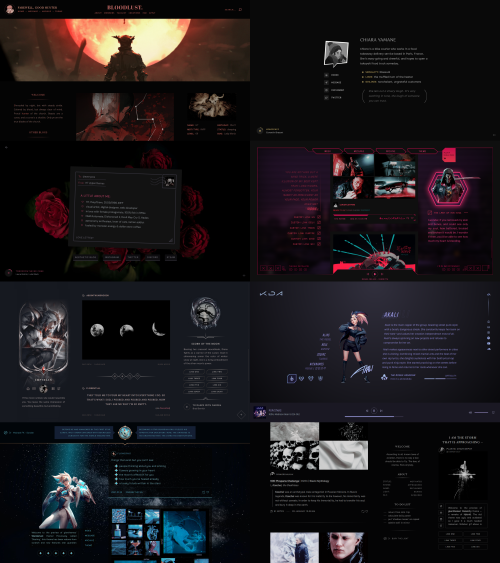 dark themes &amp; pages I’ve made in the past 10 months Theme [14]: BloodlustAbout Pa