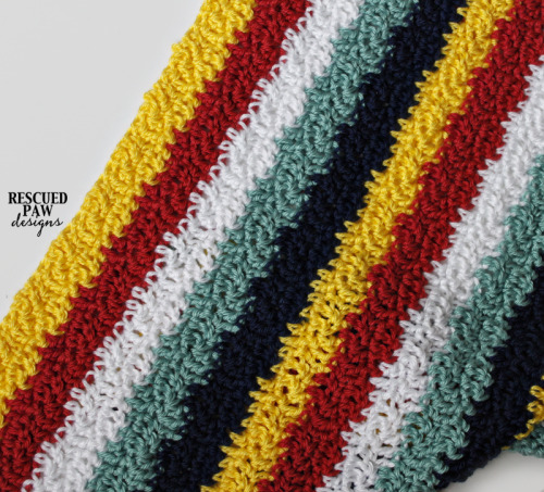 Crochet Pattern Wavy Ways Blanket :: Rescued Paw Designs