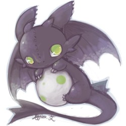  Toothless Anime Chibi with an Egg 5 stars