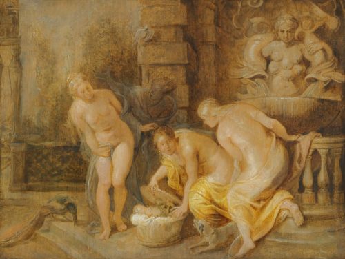 The Discovery of the Baby Erichthonius by the Daughters of Cecrops, attributed to Peter Paul Rubens,