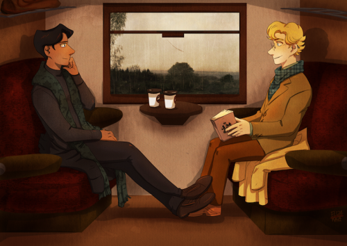 elizakaze:‘On a train together and the train is stopped in the middle of nowhere for some reas