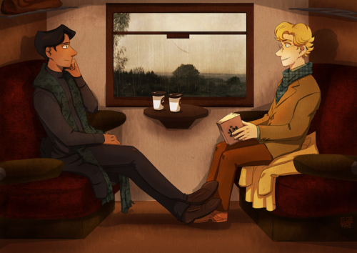 elizakaze:&lsquo;On a train together and the train is stopped in the middle of nowhere for some reas