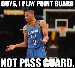 thenbamemes:  Russell Westbrook is 5/16 from the field with 8 TURNOVERS forThunder Nation!