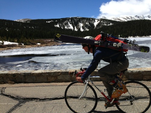 frankhummel: climbingcolorado: Bike + back country ski near Brainard lake. This was actually my firs