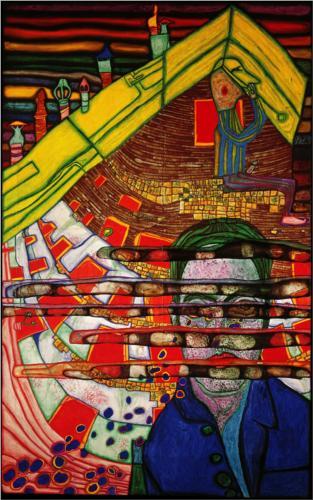 einheitstochter:  Mourning Schiele by Friedensreich Hundertwasser