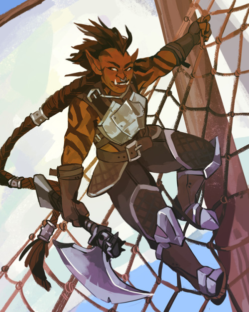 ybeedraws: Recently finished commission of Gashka! I Looove drawing orcs thanks so much again Sarny!