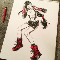mindyleedoodles:Another charity commission #tifalockhart from #finalfantasy . @sequenceart