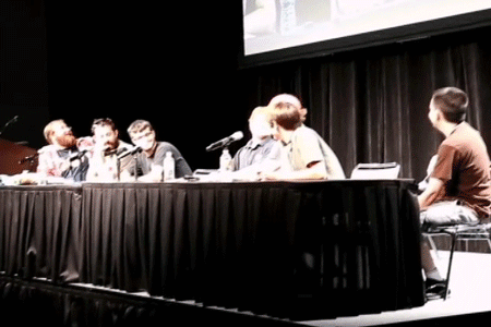 officiallyjayoptic:Michael impersonates Gavin at RTX 2012X