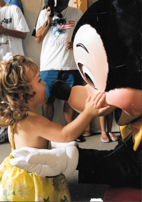 littletown-bigdreams:3 yr old me in Disney World hanging with the mouse himself