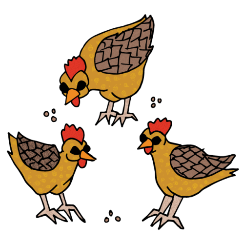 Three French Hens. No Berets I'm Afraid.