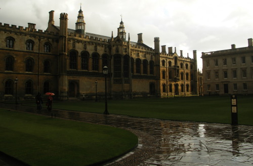 offendedpaws:King’s college in the rain. Cambridge, United Kingdom