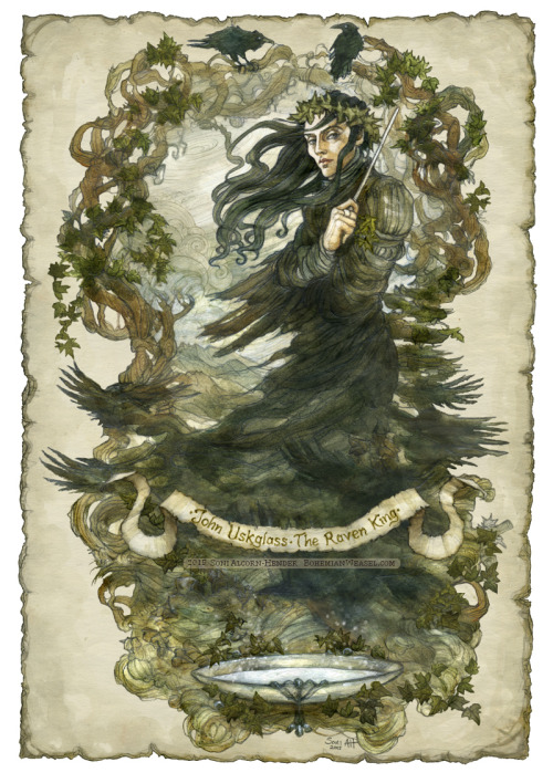 ohn Uskglass, the Raven King crowned in ivy (in its entirety) by Soni Alcorn-Hender From Susanna Cla