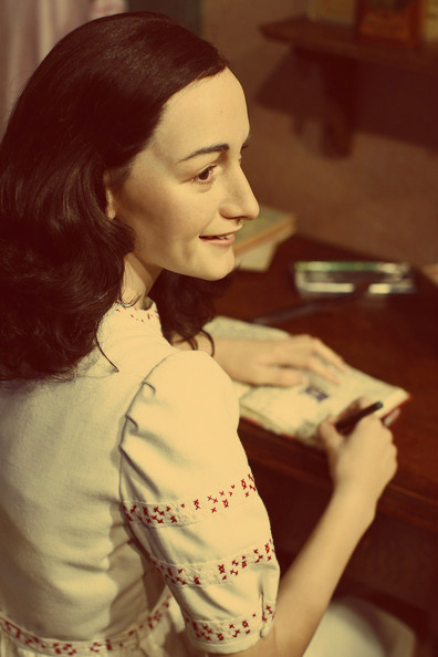 shelbyscoloringbook:  The Anne Frank wax figurine now on display at Madame Tussaud’s