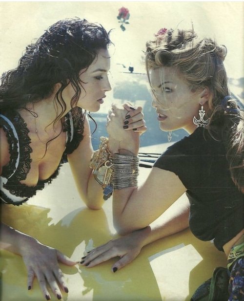 a-state-of-bliss:  Amica Italia July 1994 - Monica Bellucci &amp; Shana Zadrick by Elle Von Unwerth