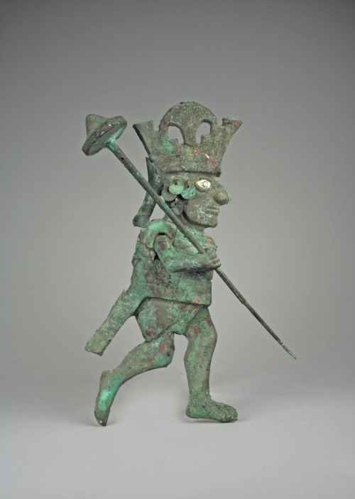 tlatollotl:   Profile Warrior Ornament Date: 390–450 Geography: Peru Culture: Moche (Loma Negr