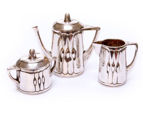 Peter Behrens, Coffee Set, 1904. Pewter. For Gerhardi &amp; Cie., Germany. Via Herr 