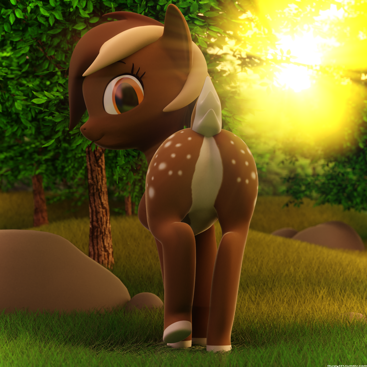 durpy337:   Early morning nature walk with Mocha the Doe~  There’s nothing better