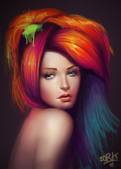 mattiuw:  Raimbow hair by Nestor Marinero (thezork) 