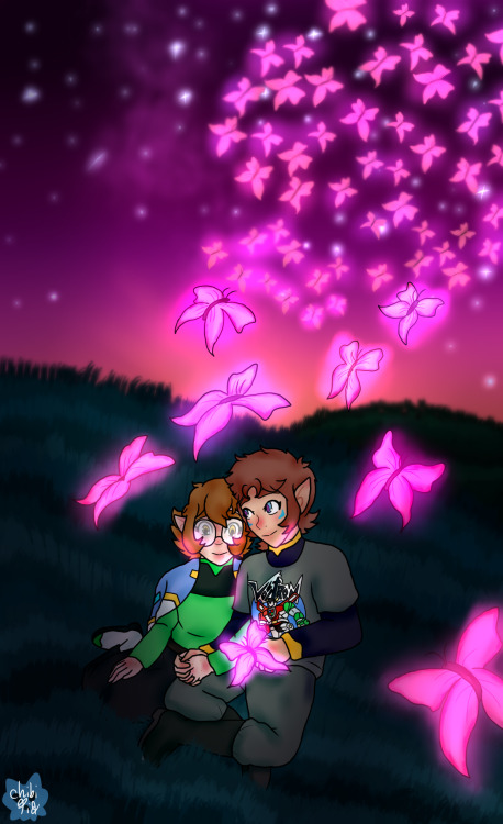 chibi-pix: Okay, so @breadstickcat had done an art of Pidge watching glowing butterflies. And it jus