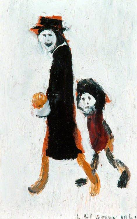 Two Figures, L.S. Lowry