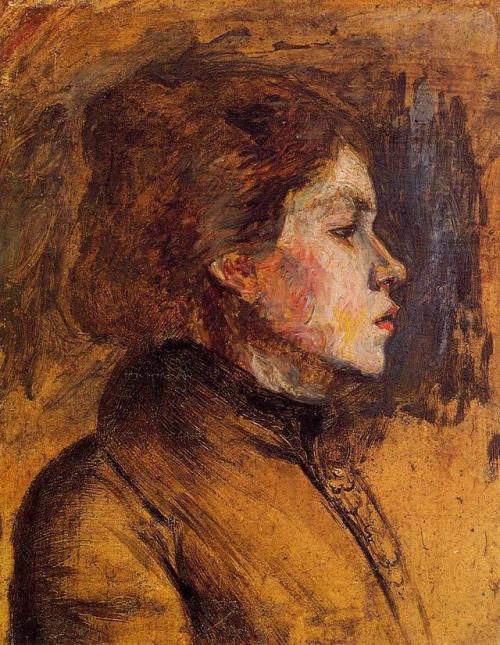 artist-lautrec: Woman s Head via Henri de Toulouse-LautrecMedium: oil on board