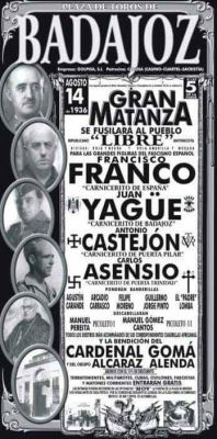  La Memoria necesaria!Tal día como hoy, hace 81 años, comenzó este horror cuyo responsable, el Tte. Coronel Yagüe justificó al periodista John T. Whitaker, del New York Herald Tribune, cuando éste le interrogó sobre lo sucedido, con las siguientes