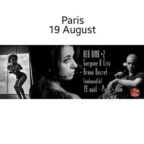 misserisofficial: Next shibari show RED BIND 2 in Paris 19 August at @placedescordes . Performing w