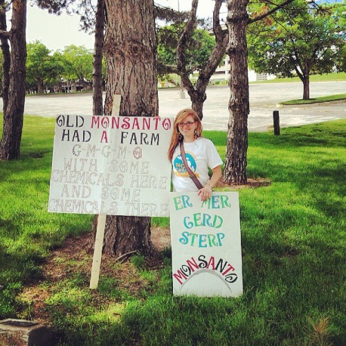 Old #monsanto had a farm gm gm o. #mysigns #protest #rally #mam #grandrapids #michigan #puremichigan