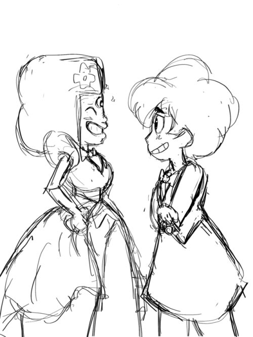 rhyanabbottart:  Steven and Connie accidentally fuse at Garnet’s wedding.