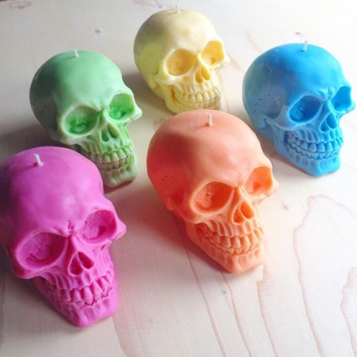 conan-doyles-carnations: sosuperawesome: Skull Candles by Ember Candle Co on Etsy @jawnkeets
