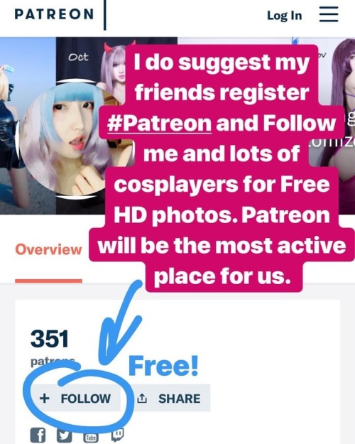 misswarmj: Do you know most cosplayers will post Free contents on Patreon public page? like @mikomih