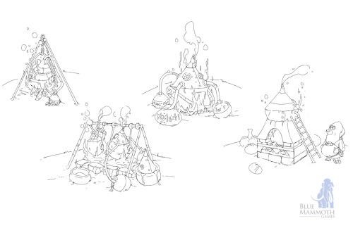 Environment and prop designs for an unpublished game. 